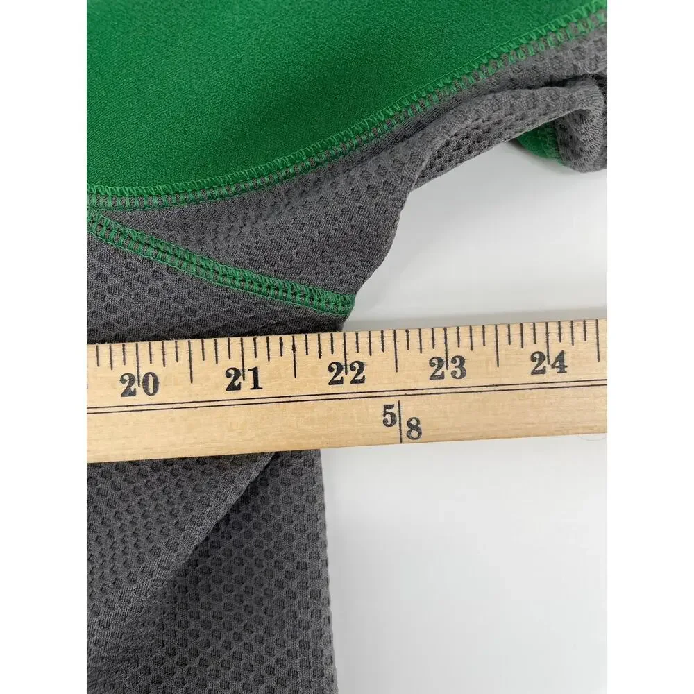The North Face Fleece Jacket Men’s L Forest Green/Gray Thumbhole Sleeve